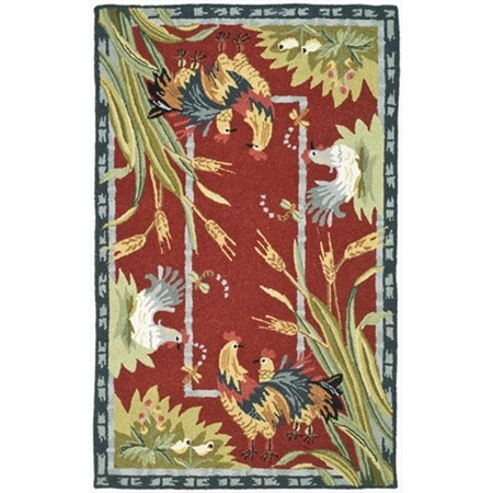 Safavieh 8 ft. 9 in. x 11 ft. 9 in. Large Rectangle Transitional Chelsea Burgundy Hand Hooked Rug HK56C-9